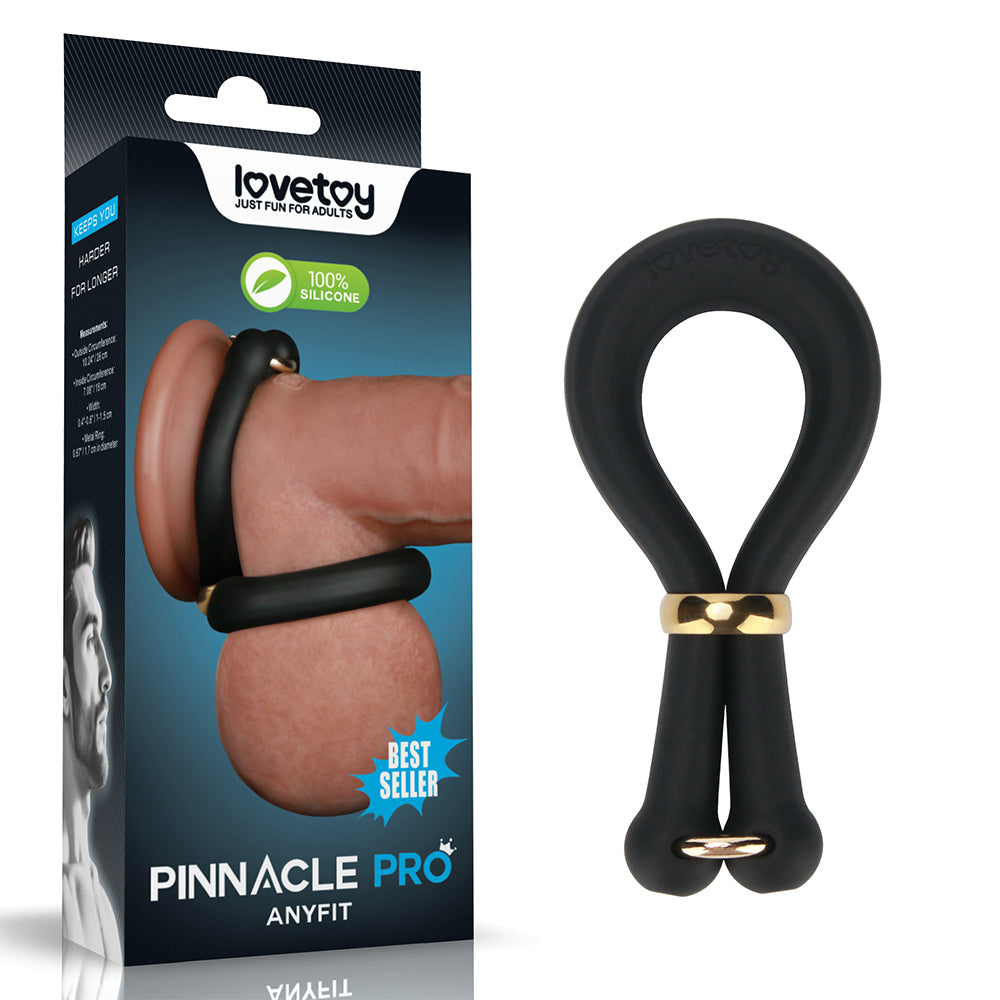 Pinnacle Pro Anyfit Stretcher - Black Adjustable Cock Ring Lovetoy